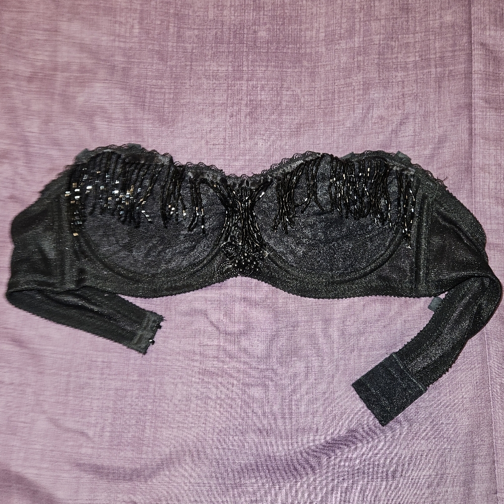 Vintage 90's Beaded Strapless Bra
